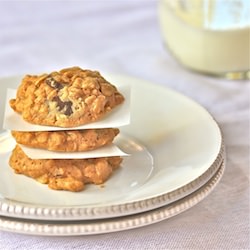 Peanut Butter-Oatmeal Cookies - Recipe photo by TheWimpyVegetarian