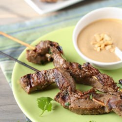 Beef Satay with Thai Peanut Sauce - Recipe photo by garnishwithlemon