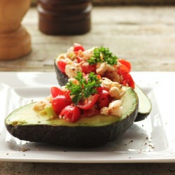 Avocado Tomato Boats - Recipe photo by noshingwiththenolands