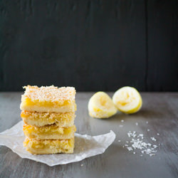 Coconut Lemon Bars - Recipe photo by cooksnapsavour