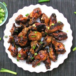 Lime Apricot Chicken Wings - Recipe photo by panning the globe