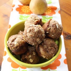 Chobani Pear Whole Wheat Mufffins - Recipe photo by kneadtocook