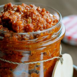 Pesto with Sundried Tomatoes - Recipe photo by Julie Karla