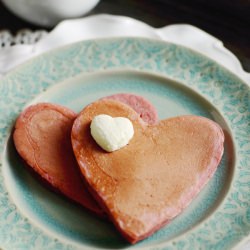 Heart Shaped Strawberry Pancakes - Recipe photo by CelebratingEverydayLife