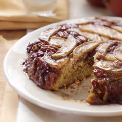 Maple Pecan Pear Upside-Down Cake - Recipe photo by Relish.com