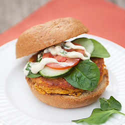 Sweet Potato and Chickpea Burger - Recipe photo by ffandd