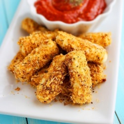 Skinny Baked Mozzarella Sticks - Recipe photo by Comfort of Cooking
