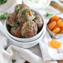 Greek Meatballs - Recipe photo by Running to the Kitchen