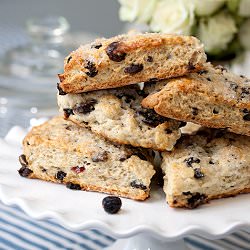 Blueberry Chocolate Scones - Recipe photo by tideandthyme