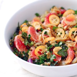 Farro Salad with Blood and Kale - Recipe photo by brooklynsupper