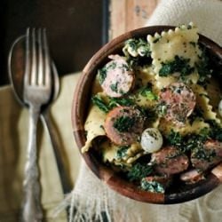 Cheese Ravioli with Spinach - Recipe photo by HowToSimplify