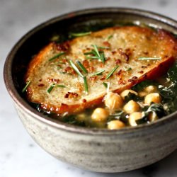 Kale and Chickpea Soup - Recipe photo by Feasting at Home