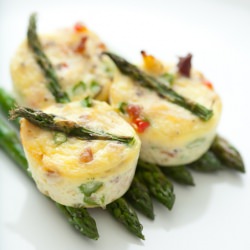 Crab, Asparagus & Pepper Frittatas - Recipe photo by DJFoodie