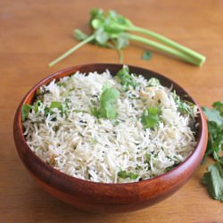 Cilantro Lime Rice - Recipe photo by Anu
