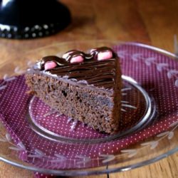 Chocolate Ganache Heart Cake - Recipe photo by CrunchyCreamySweet