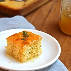 Honey Cornbread with Thyme - Recipe photo by TheWimpyVegetarian