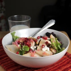 Pomegranate & Pear Salad - Recipe photo by kitchentrialanderror
