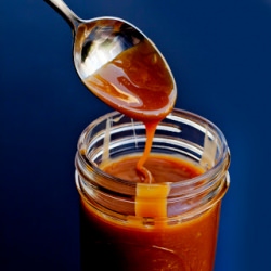 Bourbon Salted Caramel Sauce - Recipe photo by IMPROVkitchen