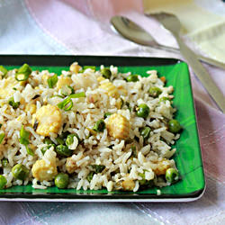 Baby Corn And Green Peas Rice - Recipe photo by Aromatic Cooking