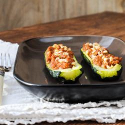 Stuffed Zucchini Boats - Recipe photo by RenBehan
