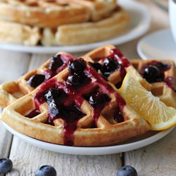 Lemon Belgian Waffles - Recipe photo by damndelicious