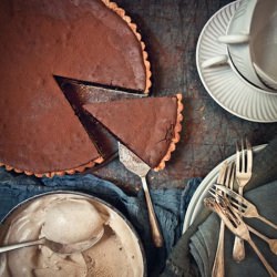 Chocolate Tart & Espresso Ice Cream - Recipe photo by Kate Gibbs