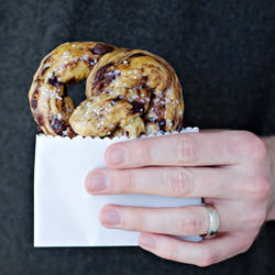 Chocolate Chip Brioche Pretzels - Recipe photo by clstar