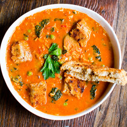 Tomato Rice Kale Stew - Recipe photo by LunchboxBunch