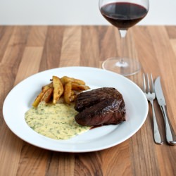 Boeuf Bearnaise with Fries - Recipe photo by MVillumsen