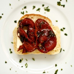 Grilled Red Peppers - Recipe photo by Ribica