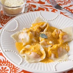 Salmon Ravioli with Tomato Sauce - Recipe photo by vivalafood