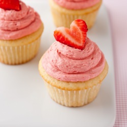 Strawberry Shortcake Cupcakes - Recipe photo by cooking classy
