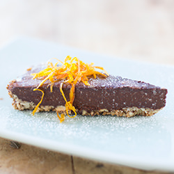 Gluten Free Vegan Chocolate Tart - Recipe photo by thetomatotart
