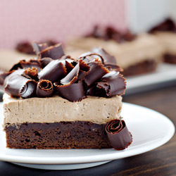 Nutella Espresso Mousse Brownies - Recipe photo by clstar