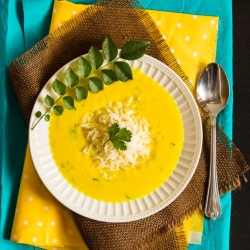 Yogurt, Garbanzo Flour Gravy: Kadhi - Recipe photo by Indiaphile.info
