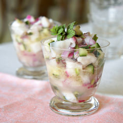 Spearmint and Cucumber Ceviche - Recipe photo by petitedecadence