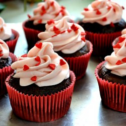 Chocolate Strawberry Cupcakes - Recipe photo by Lady Behind The Curtain