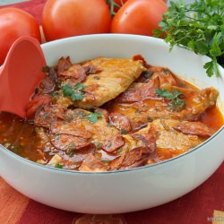 Pork Chops and Chorizo Sausage - Recipe photo by asiapolak