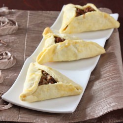 Savory Meat Pie Hamantaschen - Recipe photo by OvertimeCook