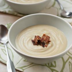 Smoky Romanesco Celery Root Soup - Recipe photo by PineappleandCoconut
