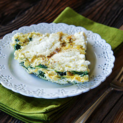 Three Cheese Spinach Fritatta - Recipe photo by Unruly Bliss