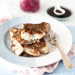 Sesame-Walnut-Crusted Orange Roughy - Recipe photo by cooking melangery