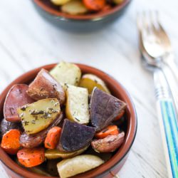 Roasted Potatoes & Carrots - Recipe photo by kitchentonirvana.com