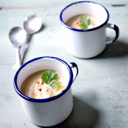 Roast Parsley Root & Lady Apple Soup - Recipe photo by Asha@FSK