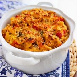 Spicy Roasted Vegetable Mac Cheese - Recipe photo by Comfort of Cooking