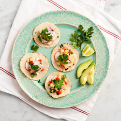 Mini Ceviche Tacos - Recipe photo by a house in the hills