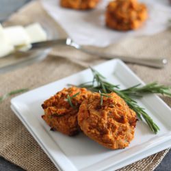 Sweet Potato Bacon Biscuits - Recipe photo by Running to the Kitchen