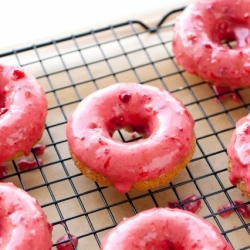 Baked Strawberry Doughnuts - Recipe photo by cooking classy