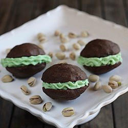 Pistachio Cream-Filled Whoopie Pies - Recipe photo by TheHopelessHousewife