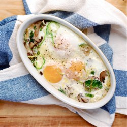 Baked Eggs with Brussels Sprouts - Recipe photo by brooklynsupper